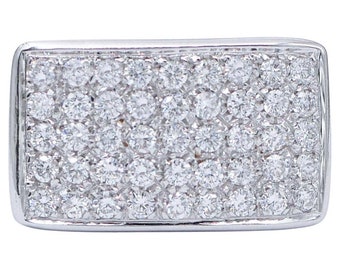 Anillo de diamantes y oro blanco de 18 quilates