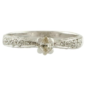 Diamonds, 18k White Gold Solitary Ring