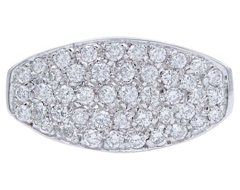Diamantes, Anillo de Oro Blanco de 18 kilates