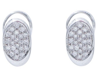 Diamanten, 18 Karat Weißgold Ohrstecker