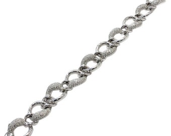 White Gold and Diamonds Link Bracelet