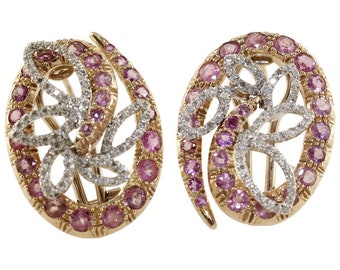 Earrings Tourmalines Diamonds Rose Gold