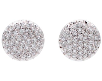 Diamanten, 18 Karat Weißgold Ohrstecker