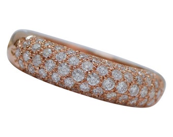 Diamonds, 18 Karat Rose Gold Modern Ring.