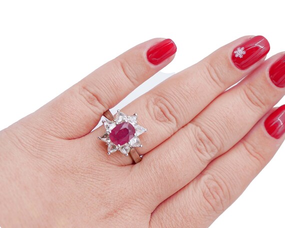 Ruby,Diamonds,Platinum Retrò Ring. - image 5