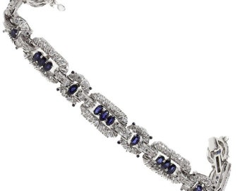 Sapphire and Diamond Gold Bracelet