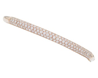 Diamonds, 18 Karat Rose Gold Modern Bracelet