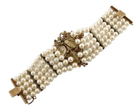 Ancient Handcrafted Bracelet Diamond, Ruby, Emera… - image 4