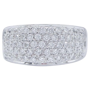 Diamonds, 18 Karat White Gold Band Ring