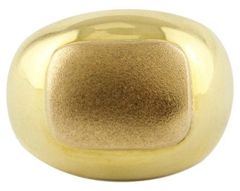 18k Yellow Gold Dome Ring