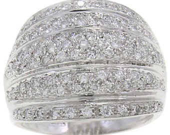 Diamond 18 kt Gold Dome Ring