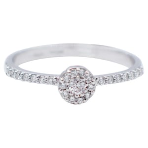 White Diamonds, 18 Karat White Gold Engagement Ring