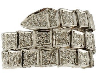 Handcrafted Stunning Ring 2.05 Carat White Diamonds, 18 Karat White Gold