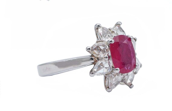 Ruby,Diamonds,Platinum Retrò Ring. - image 2