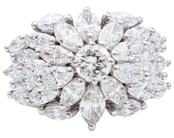Diamonds,18 Karat White Gold Ring.