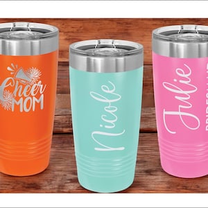 Personalized Insulated Tumbler: Custom Laser Engraved Stainless Steel Travel Mug