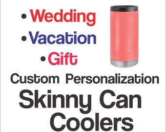 Skinny Can Cooler, Slim Can Cooler, Slim Polar Camel, Custom Engraved Personalized Can Cooler, Insulated Beverage Holder