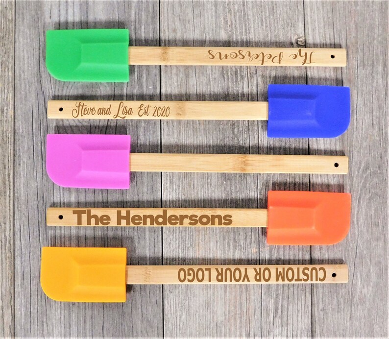 Silicone Spatula Laser Engraved Spatula Custom Silicone Etsy
