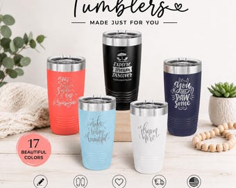 Personalized 20oz Tumbler, Custom Engraved Polar Camel Cup, Name Logo Gift, Laser Engraved Stainless Steel Travel Mug