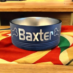 Personalized Pet Bowl: Engraved Stainless Steel, Non-Slip Dog & Cat Dish