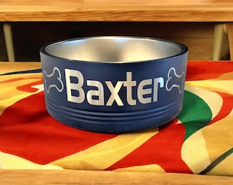Personalized Pet Bowl: Engraved Stainless Steel, Non-Slip Dog & Cat Dish
