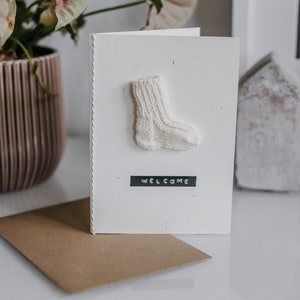 Carte « Chaussette tricotée » avec enveloppe