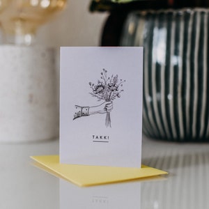 Tarjeta plegada »TAKK« DIN A7 con tapa