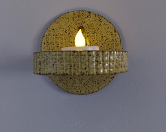 Ceramic Wall Candle Holder, Stoneware Wall Art, Air Fern Holder, Pottery, Altar shelf