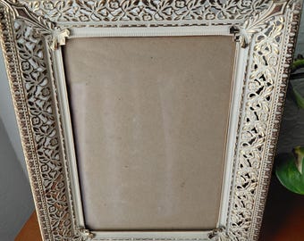 Vintage Metal Ornate Filigree Picture Frame