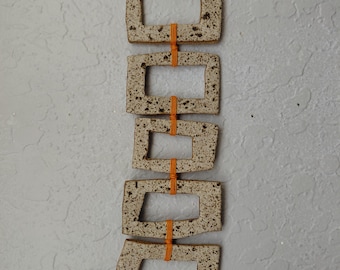 Ceramic Wall Hanging, Organic Stoneware Mobile,  Wall Art
