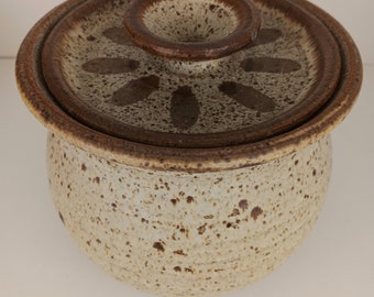 Stoneware Honey Pot, Stoneware Butter Dish