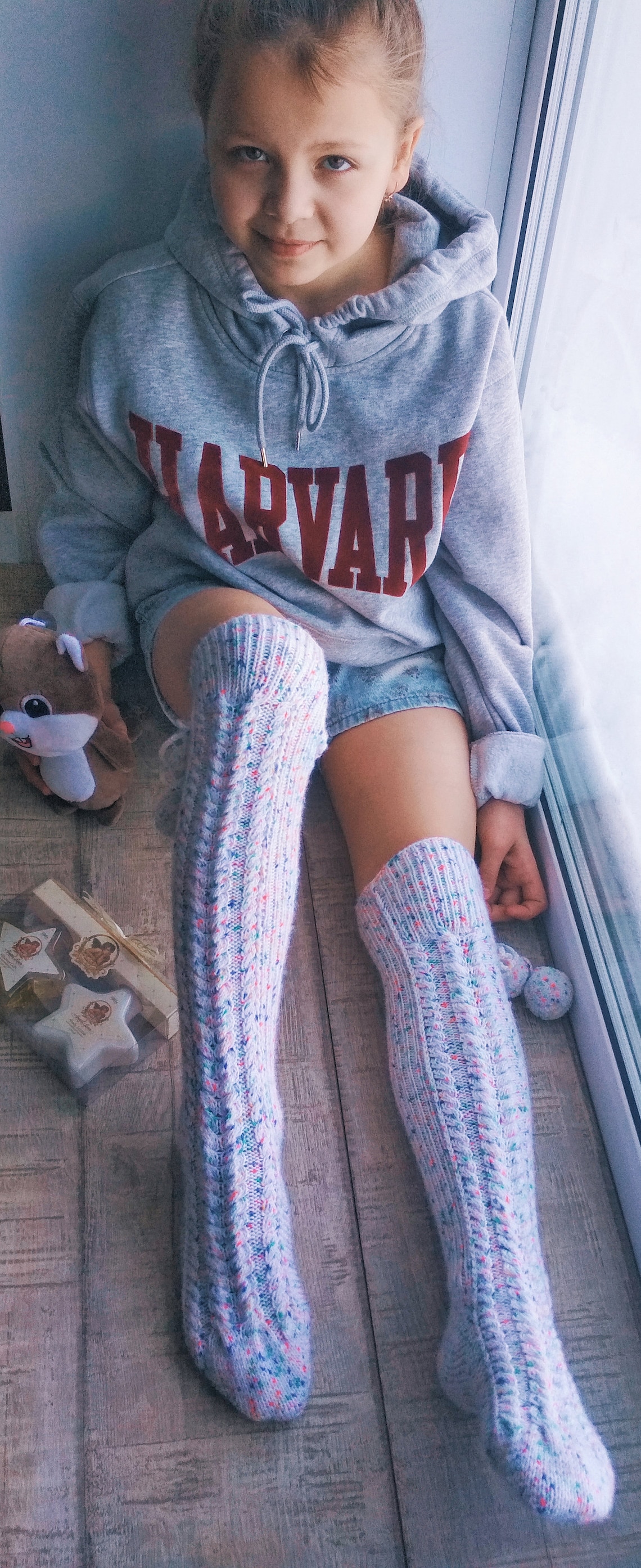 Long Knitted Socks. Plus size Over The Knee Socks . Thigh High Etsy