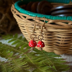 Handmade Mushroom earrings