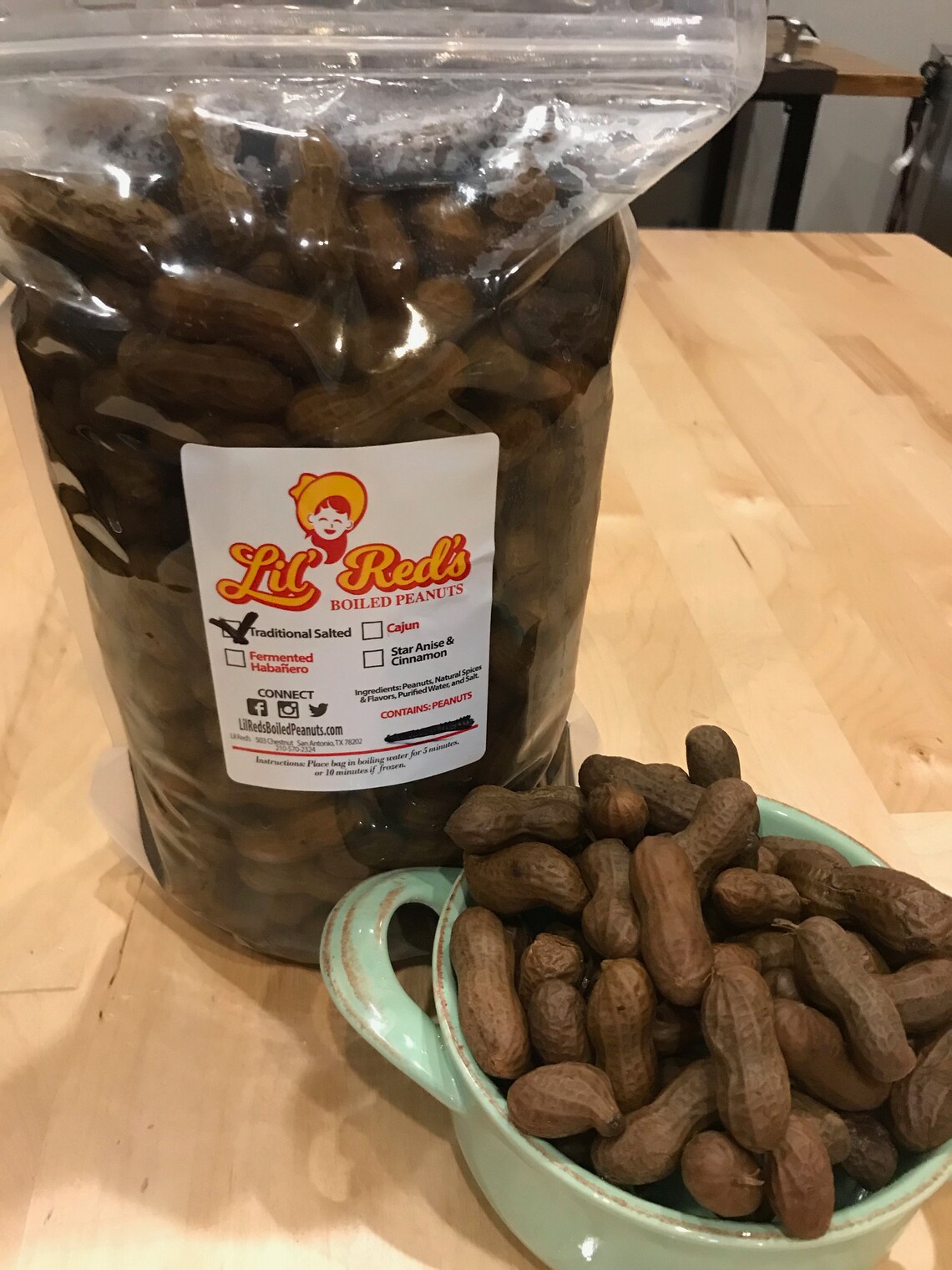 7.5 lbs Traditional Salted Boiled Peanuts Etsy
