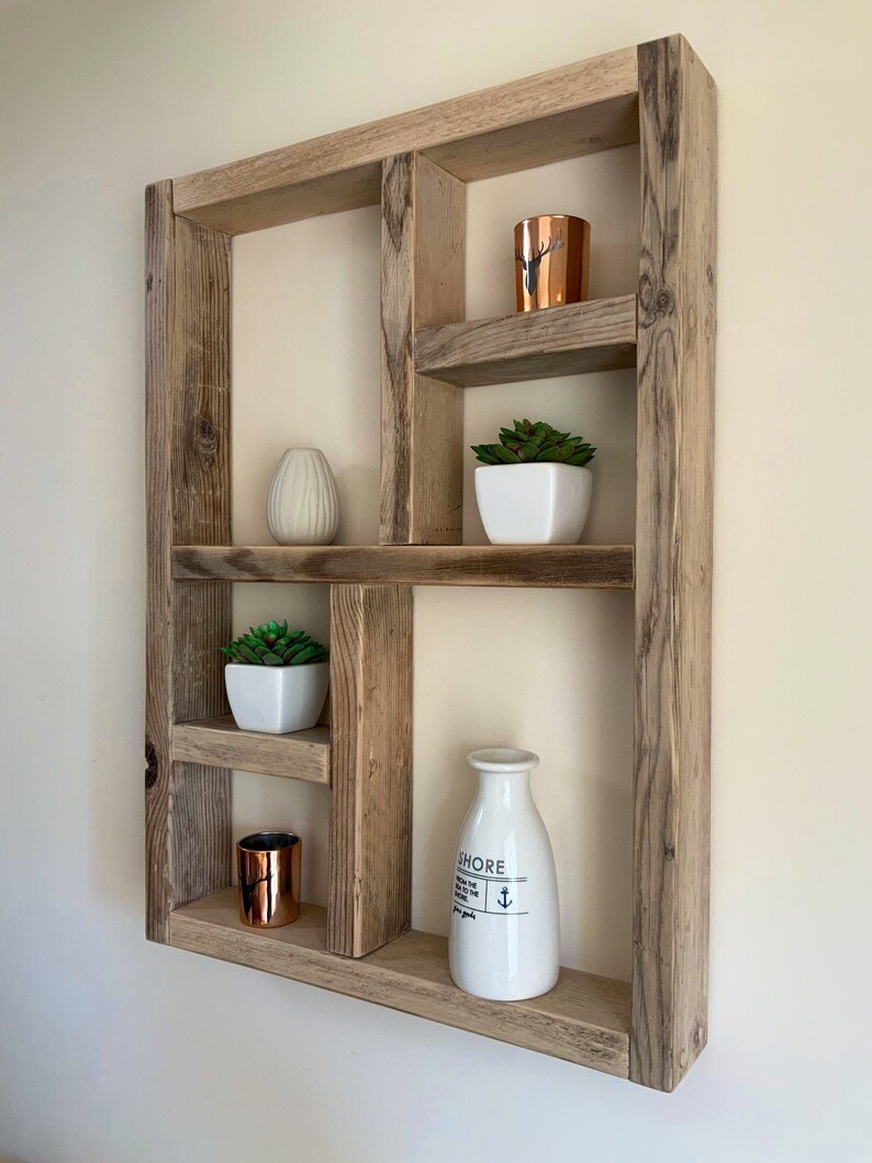 Handmade Reclaimed Rustic Display Shelves Unit Etsy