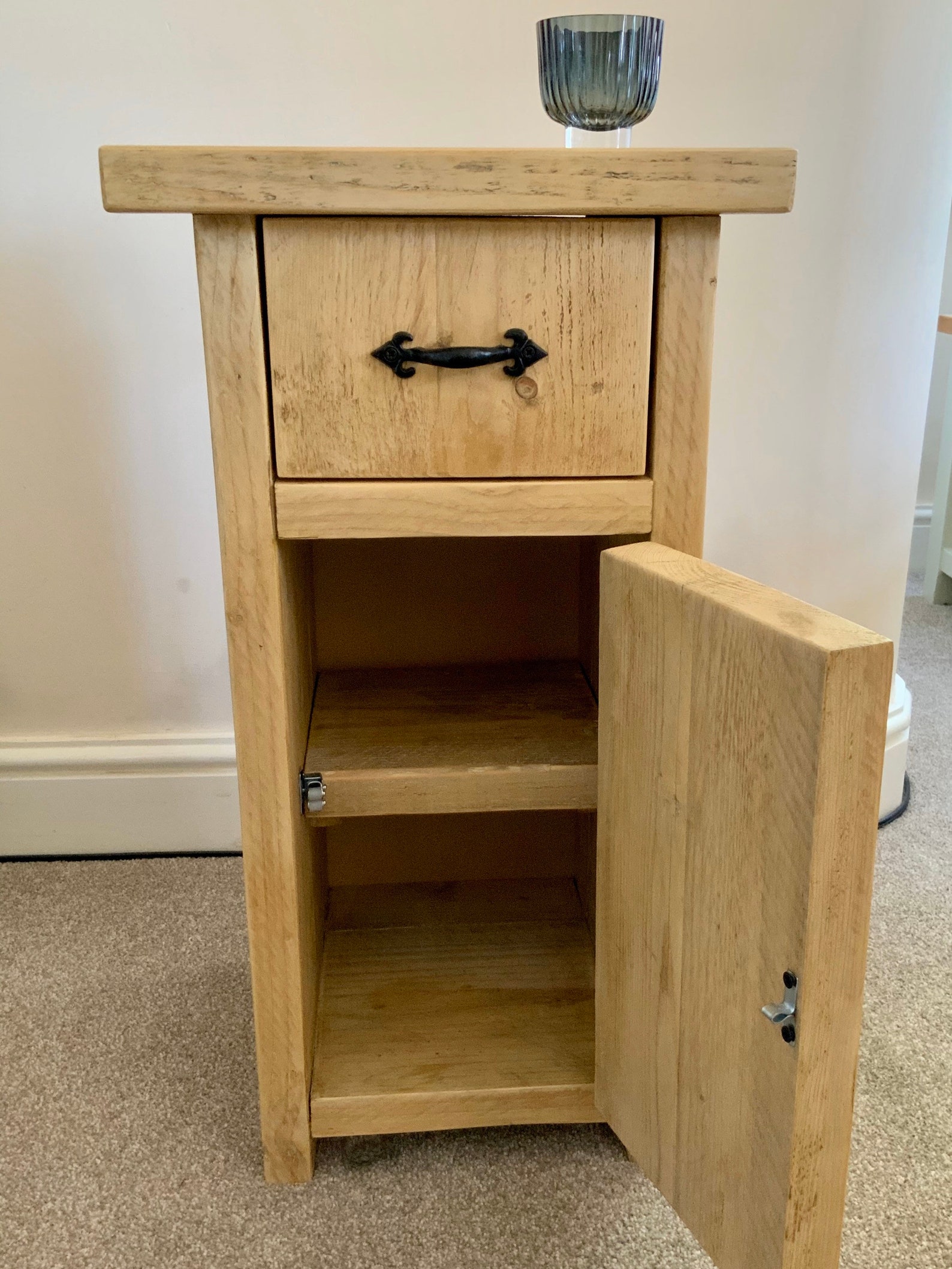 Handmade rustic reclaimed side table Etsy