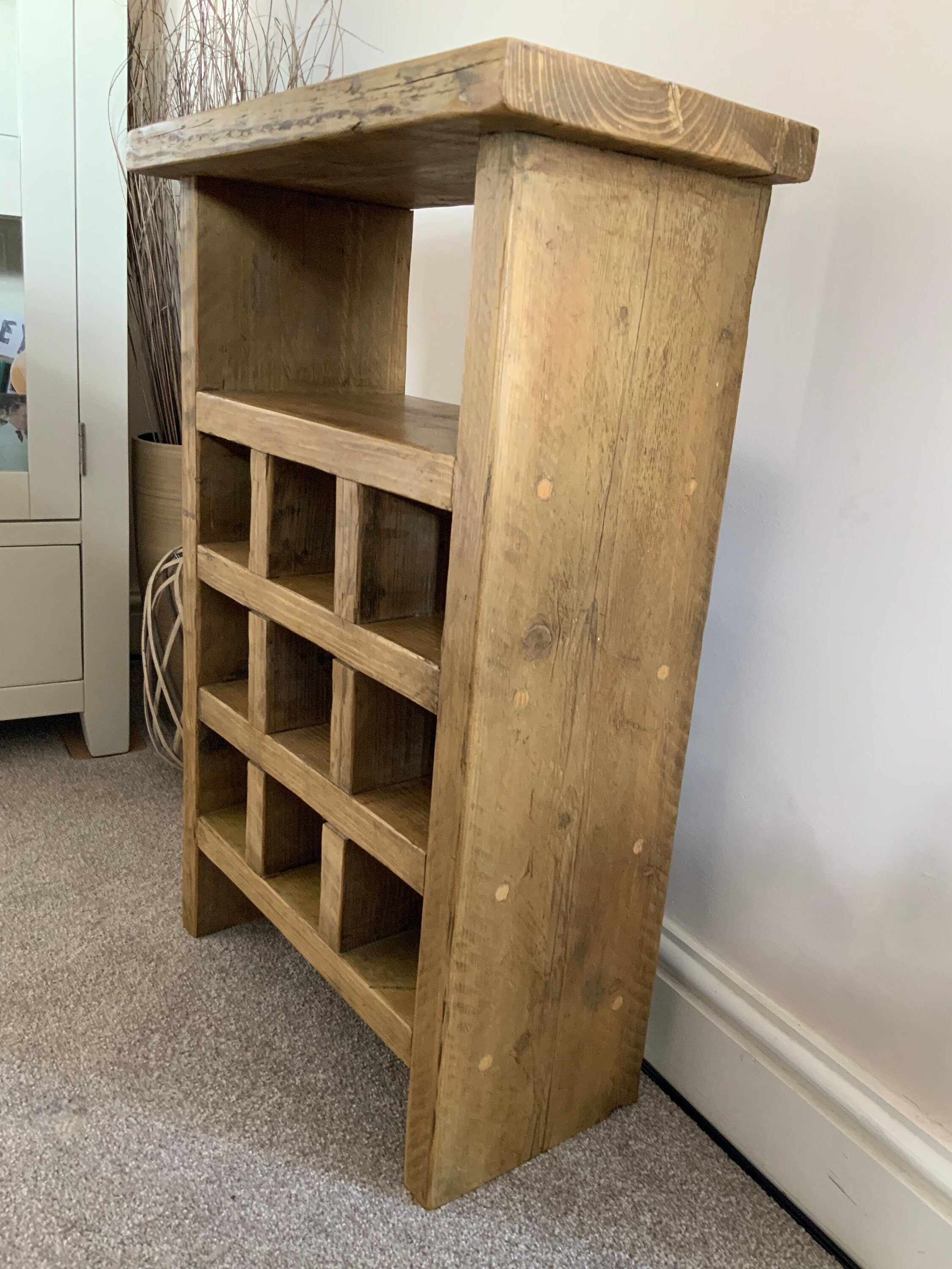 Rustic Handmade Wine Natural Oak Finish. Etsy UK