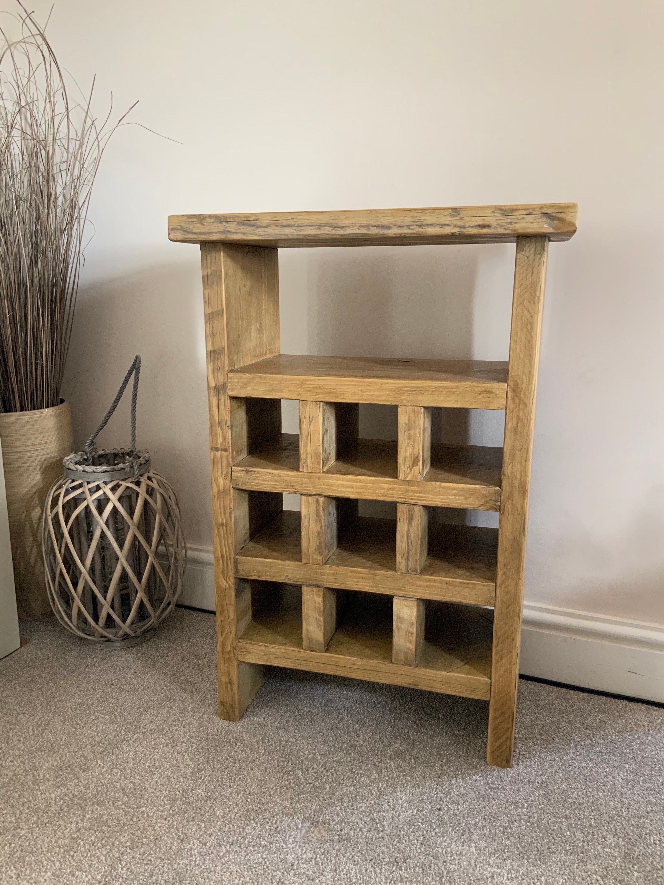 Rustic Handmade Wine Natural Oak Finish. Etsy UK