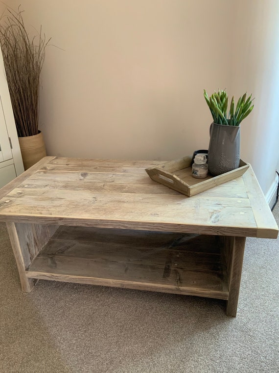 Handmade Reclaimed Rustic Coffee Table - Etsy UK
