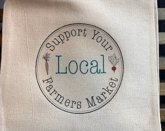 Farmers market canvas tote bag/canvas tote/shopping bag/reusable bag/market bag/canvas bag