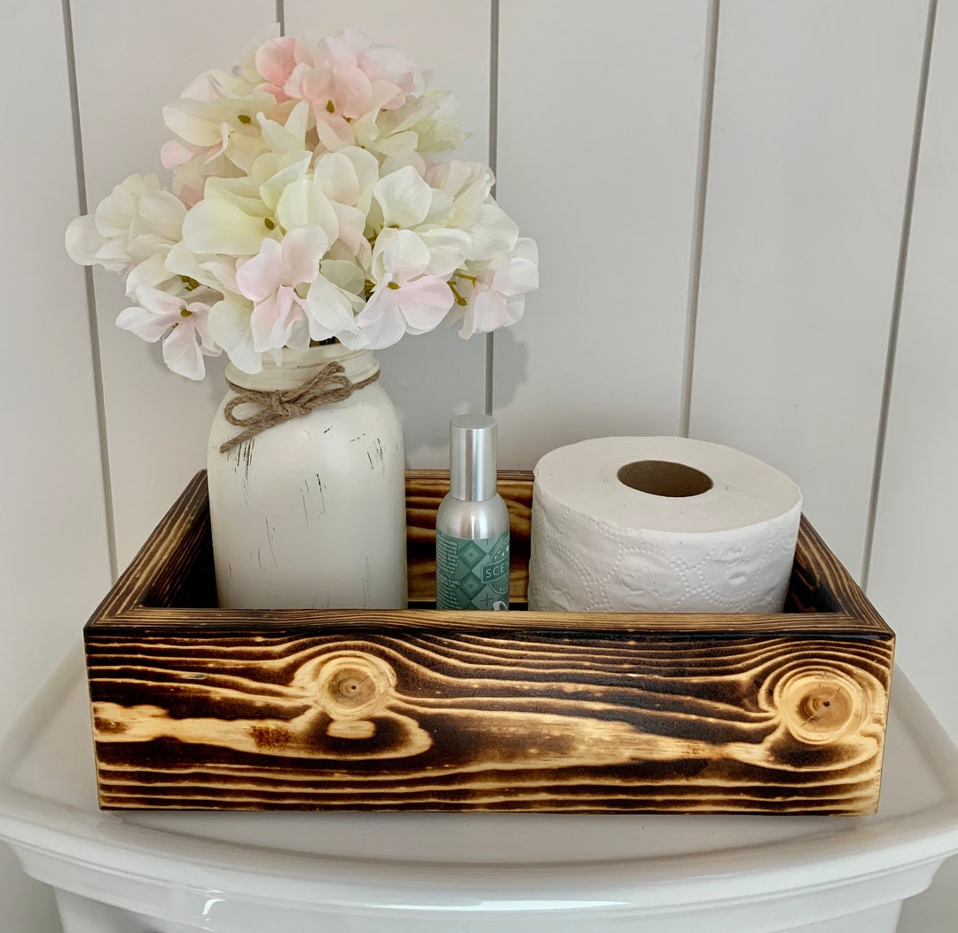 Bathroom Box/toilet Box/bathroom Storage Box/burnt Wood Box/bathroom ...