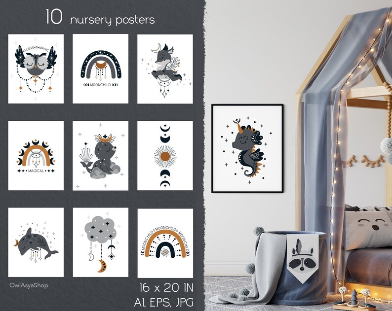 Moon child svg crescent moon svg cut file boho tshirt design