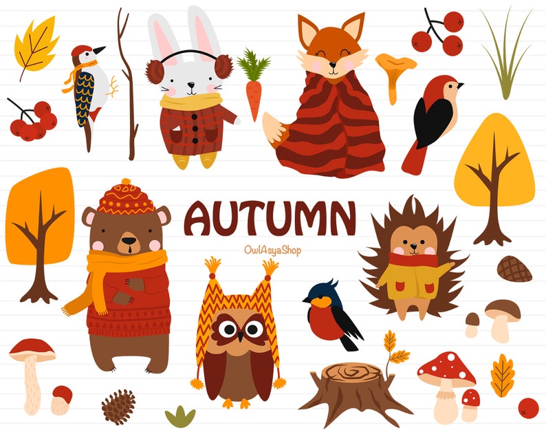 Download Woodland nursery Animals svg clipart Forest animals clip ...