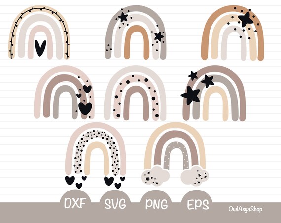 Download Rainbow Svg Files For Cricut Pastel Rainbow Clipart Rainbow Etsy