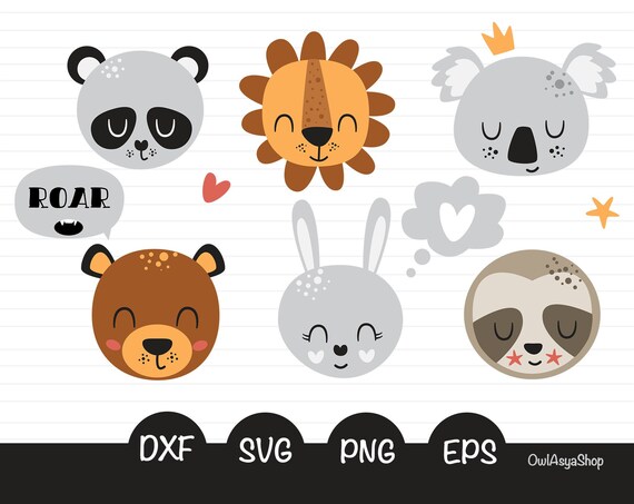 Download Clip Art Panda Boho Animal Face Clipart Commercial Use Bohemian Animals Svg Animal Faces Svg Boho Clipart Svg Koala Bunny Bear Racoon Fox Art Collectibles