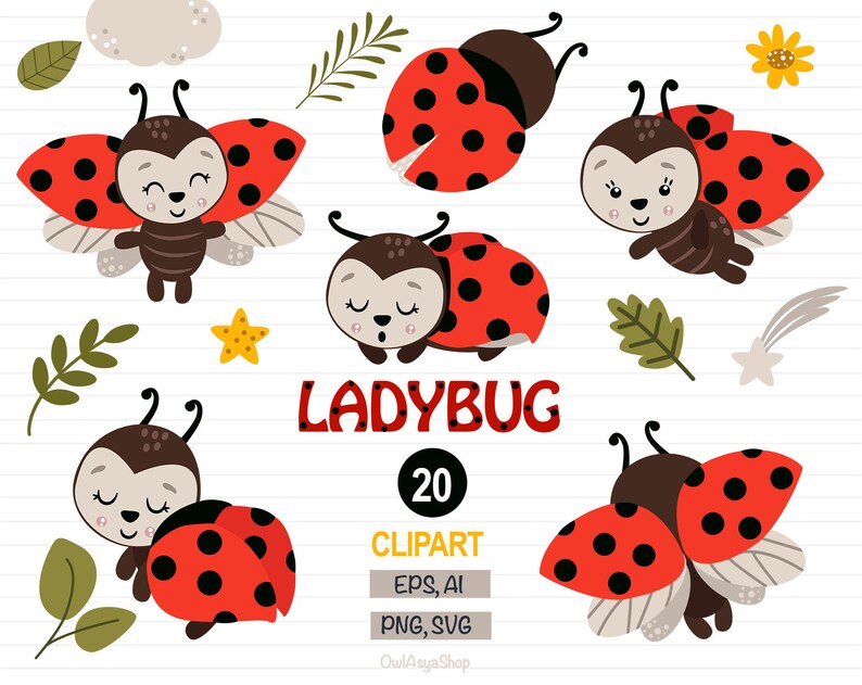 Download Ladybug svg Little ladybug clipart Vector clipart Insect ...