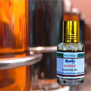 Amber Essential Oil: 10 ml. Natural therapeutic warm powdery vanilla musky aroma. For diffuser, roll-on skin, add to cream. Anointing vegan.