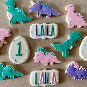 1 dozen Dinosaur Birthday cookies