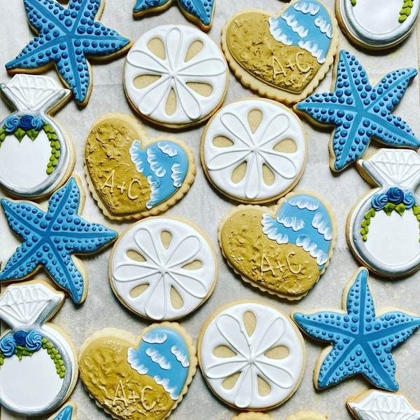 Beach Theme Cookies Etsy