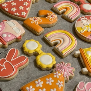 Boho | 70s theme | Hippie birthday cookies